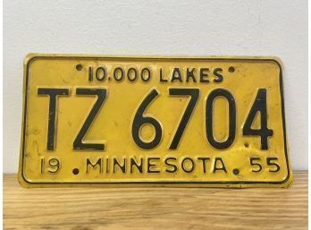 1955 Minnesota License Plate