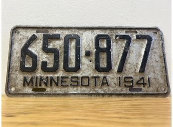 1941 Minnesota License Plate