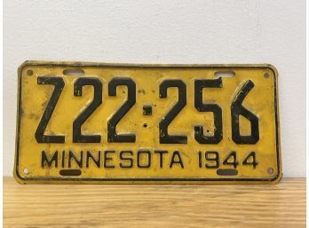 1944 Minnesota License Plate