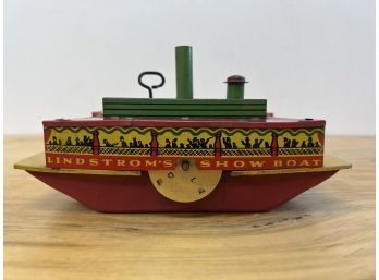 Lindstoms Show Boat Tin Toy