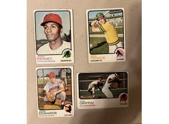 4-Topps 1973 Baseball Cards