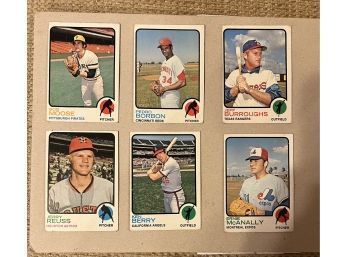 6-Topps 1973 Baseball Cards