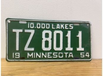 1954 Minnesota License Plate