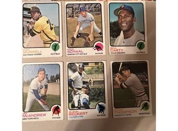 6-Topps 1973 Baseball Cards