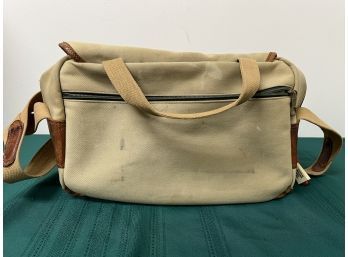 Vintage Canvas And Leather Camera Bag Made In England