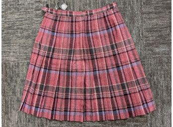 Edinburg Woolen Mill Womens Plaid Pleated Skirt ~ Size 22