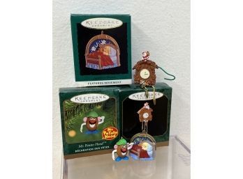 Hallmark Ornaments  Mr Potato Head, Santa Time, Sugarplum Dreams