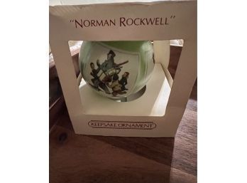 Hallmark Glass  Ornament 'Norman Rockwell' 1983