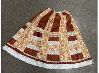 Carefree Fashions Floral Rust Skirt