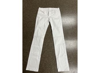 7 For All Mankind Made In USA White Denim Sz 28