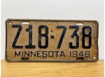 1946 Minnesota License Plate