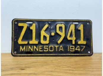 1947 1946 Minnesota License Plate