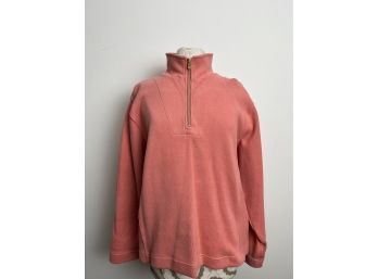 Pink Tommy Bahama 3 Quarter Zip Sweater
