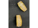 14K & Diamond Tested Pave Earrings