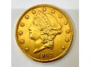 1907 US 20 Dollar Gold Coin