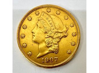 1907 US 20 Dollar Gold Coin