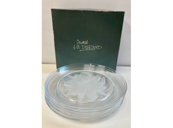 J.D. Durand Crystal Romance Dessert  Plates