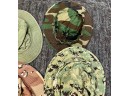 Lot Of 5 Military Boonie Hats