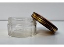 Enamel Topped Glass Vanity Jar
