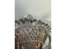 Epergne With Cut Crystal Bowls Silver Plate Centerpiece