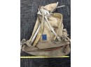 Vintage Metal Frame Canvas Backpack