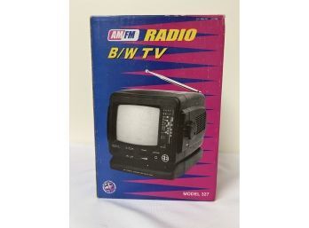 Electro Brand Portable AM/FM Radio & B/W TV