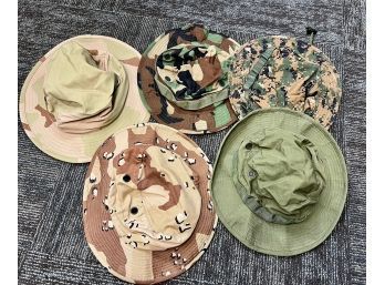 Lot Of 5 Military Boonie Hats