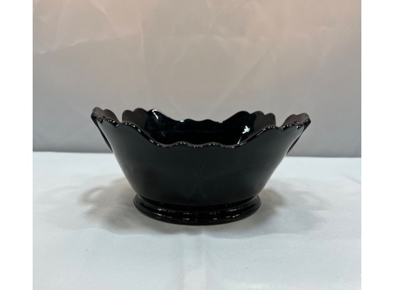 Vintage Westmoreland Black Lace Handled Bowl