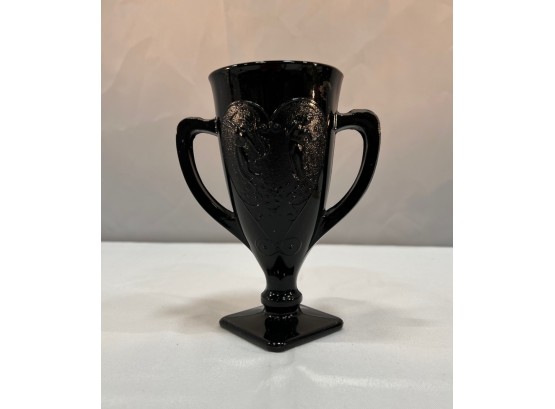 Black Amethyst Vase With Handles