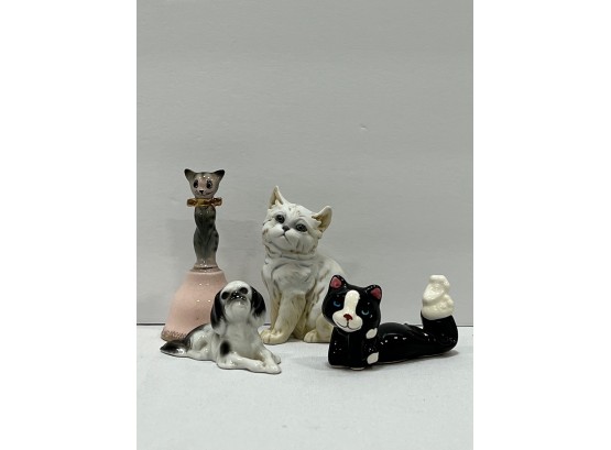 Set Of 4 Cats And Dog