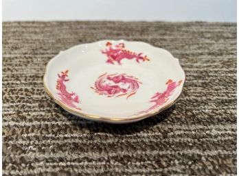 Small Meissen Dragon Pink Dish