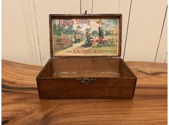 Vintage Wood Seed Box