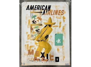 Original Vintage Poster - American Airlines Vintage Travel Poster - Mexico, E Mcknight Kauffer