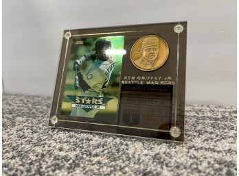 Ken Griffey Jr, Seattle Baseball Card And Bronze Medallion Coin