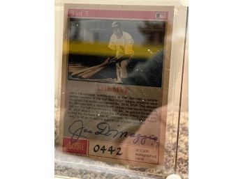 Joe Dimaggio Baseball Card And Coin, 1 Troy Oz. .999 Fine Silver