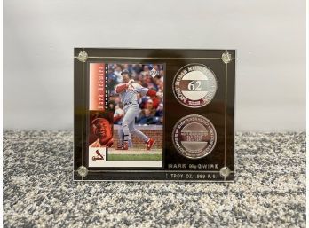Mark Mcgwire Card And Coin 1 Troy Oz. .999 Fine Silver