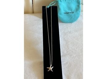 Authentic Original Tiffany & Co. Sterling Silver Elsa Peretti Starfish Pendant Necklace 16'