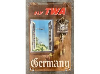 Original Vintage Poster -Fly TWA - Germany Travel Poster