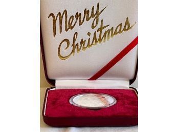 .999 Fine Silver Coin 1990 Merry Christmas'