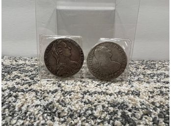 2 Coins 1797 Carolus IIII DEI Gratia & 1780 Burg Cotyr