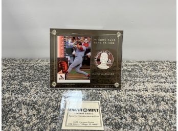 Mark McGwire Coin And Card 1 Troy Oz. .999 Fine Silver