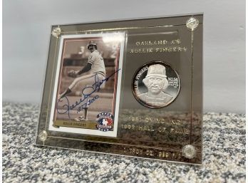 Rollie Fingers Baseball Card And Coin, 1 Troy Oz. .999 Fine Silver