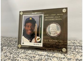 Ken Griffey Jr. Baseball Card And Coin, 1 Troy Oz. .999 Fine Silver
