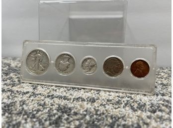 Set Of 5 Coins 1938
