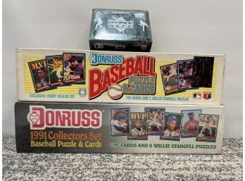 Baseball Cards 2 Sealed Boxes And One Unsealed