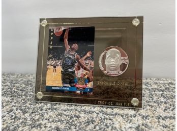 Shaquille O'Neal Sports Card And Coin, 1 Troy Oz. .999 Fine Silver