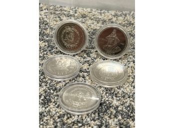 5 $1 British Colombia Coins
