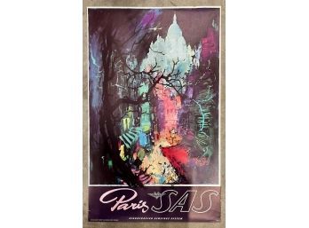 Paris SAS Vintage Travel Poster