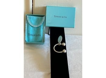 Authentic Original Tiffany & Co. 925 Sterling Silver  'Return To Tiffany' Oval Tag Keychain
