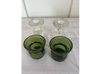 2 Pair MCM Candlestick Holders